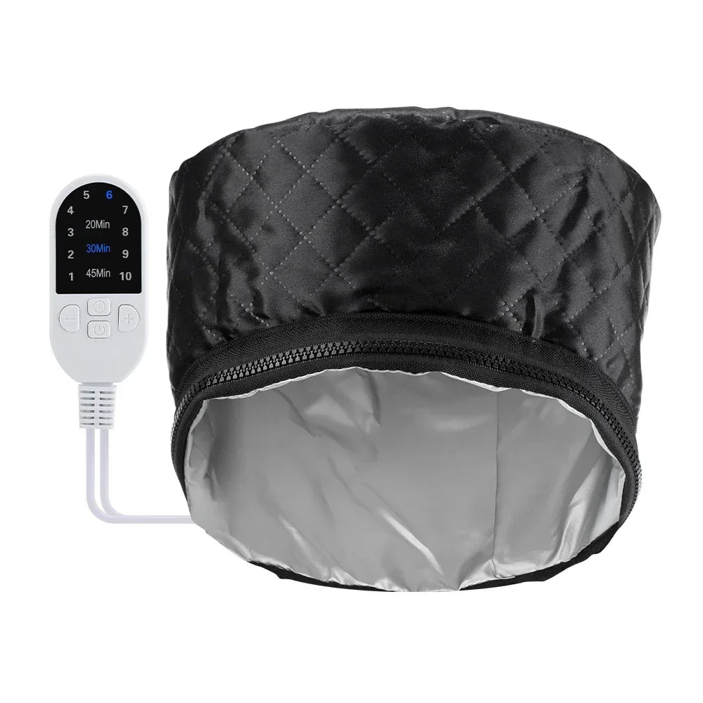 Hair Steamer Cap Electric Hair Heating Cap Thermal Treatment Hat Self-heating SPA Cap Nourishing Hair Home Spa Salon Tool﻿ - Luvia