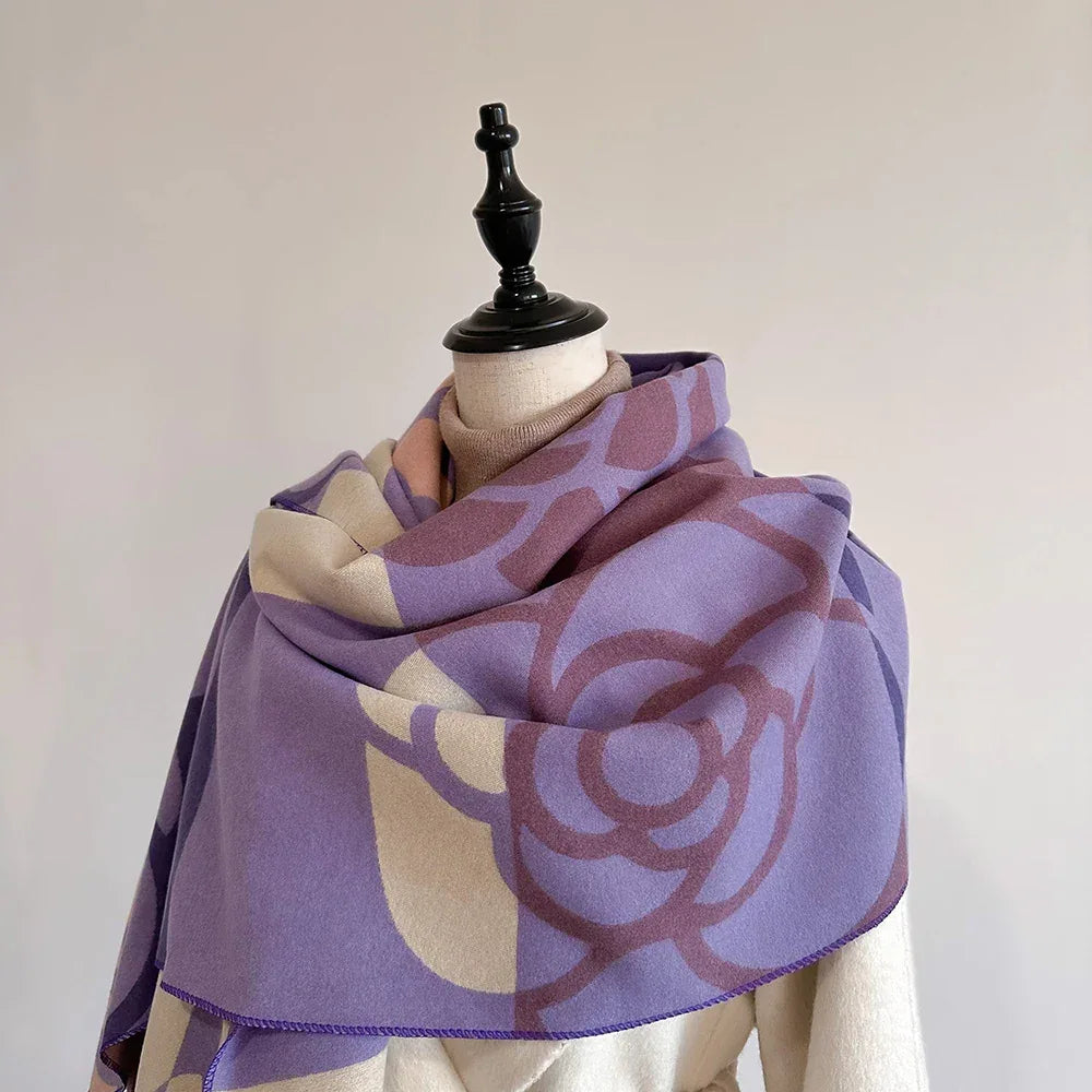 Cashmere Scarf for Women Thick Warm Winter Blanket Brand Female Luxury Quality Shawl Wrap Bufanda 2024 Poncho Echarpe Pashmina - Luvia