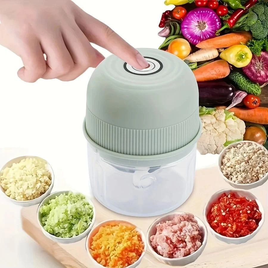 Electric Garlic Masher Garlic Mashing Machine 260ML Meat Grinder Onion Vegetable Crusher Kitchen Mini Blender