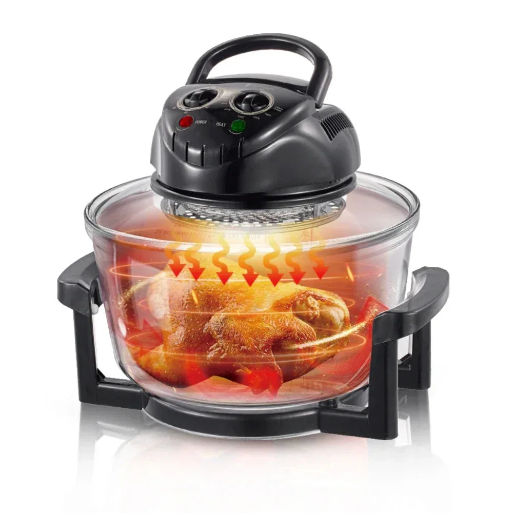 12L Air Fryer, 1400W Electric Hot fryer Oven Oilless Cooker with Touch Control & Nonstick Basket & Visible Window, Family Size - Luvia