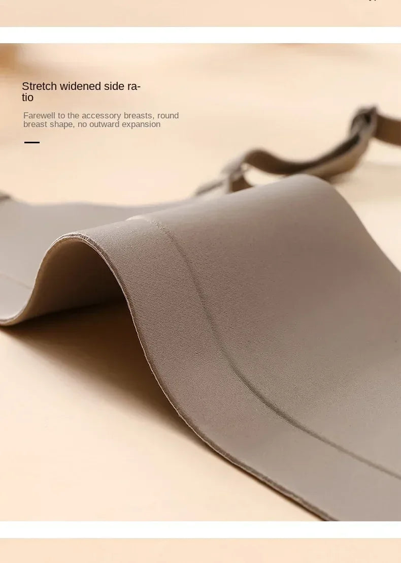 Seamless Bra for Women Gathered Lingerie Solid Small Breast Wireless Push Up Bra Thickened Comfortable Lingerie Lenceria - Luvia