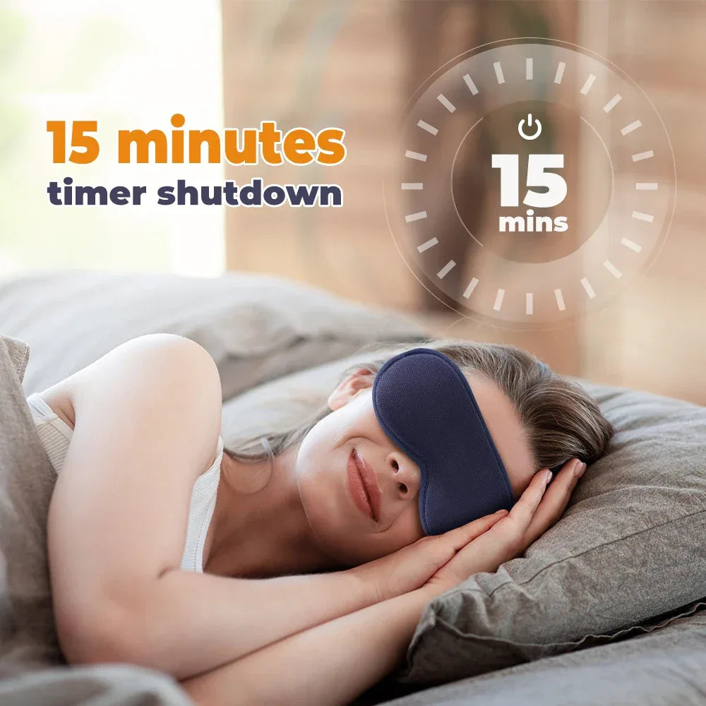 Electric Vibration Eye Massager Heated Eye Mask Wireless Relieve Eye Strain Dark Circles Dry Eye Fatigue Relief Sleeping Mask - Luvia