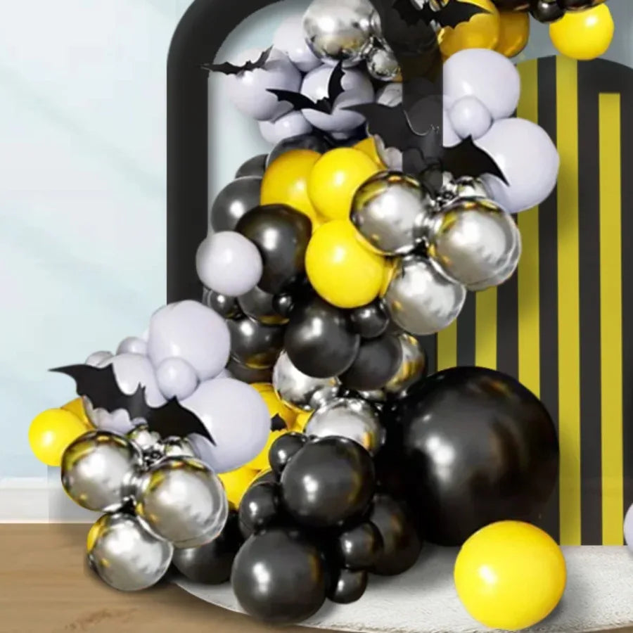 137-Piece Bat-Themed Party Balloon Arch Kit Balloon Set Birthday Party Decoration - Luvia