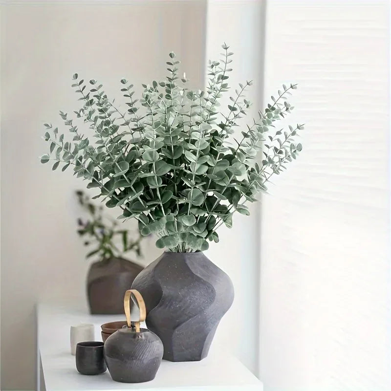 70 Realistic Artificial Eucalyptus Stems Suitable For Wedding Decoration Office Decoration, Party And Festival Celebration - Luvia