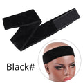 5.5cm Width Non-slip Wig Grip Headband Soft Velvet Hair Band For Fastern Wig Adjustable Wig Band For Women Black Scarf Head 1Pcs - Luvia