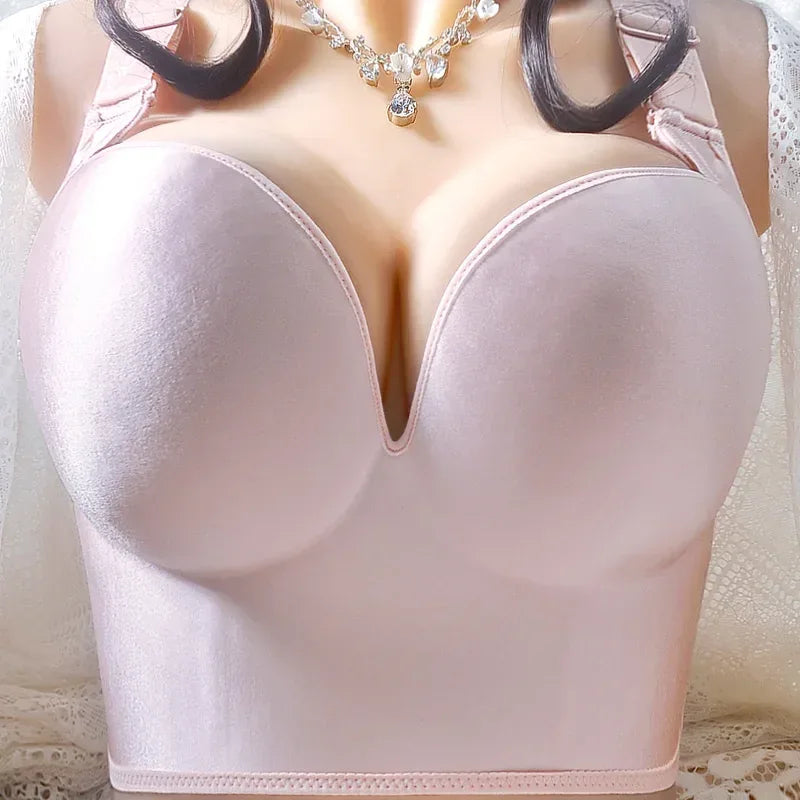 Plus Size Wireless Bra Seamless Ultra Thin Bralette for Women Full Bust Lift Anti Sag Sheer Lingerie with Wide Band Support - Luvia