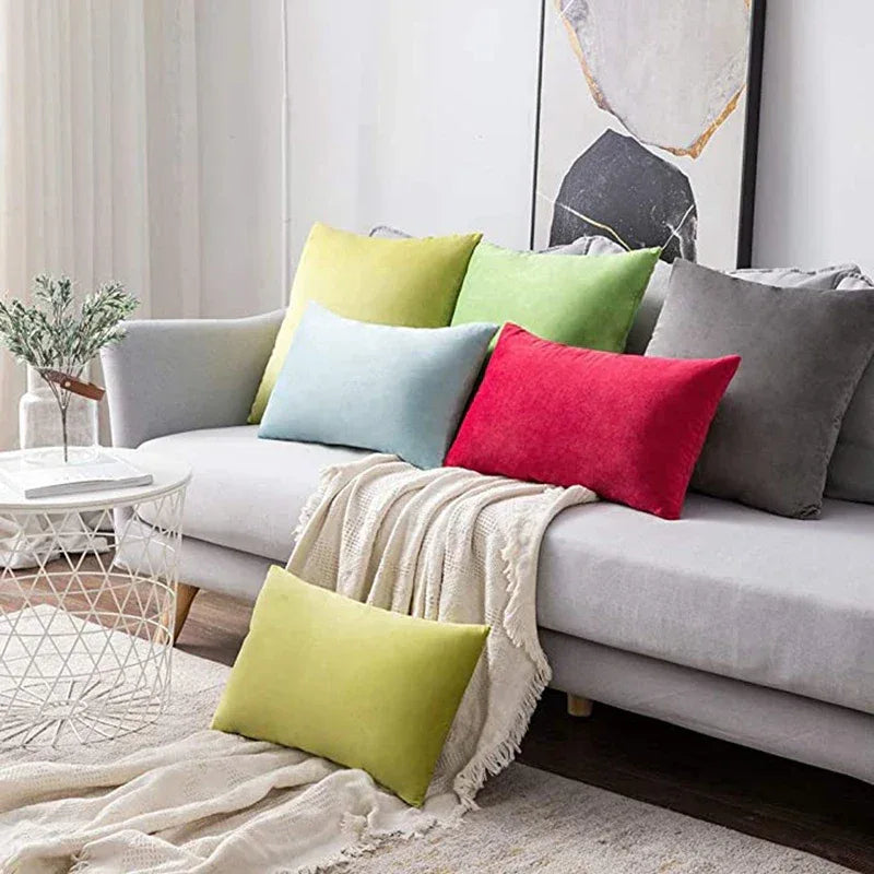 Super Soft Cushion Cover Velvet Pillow Cover For Sofa Living Room Housse De Coussin 30x50cm Decorative Pillows Nordic Decoration - Luvia