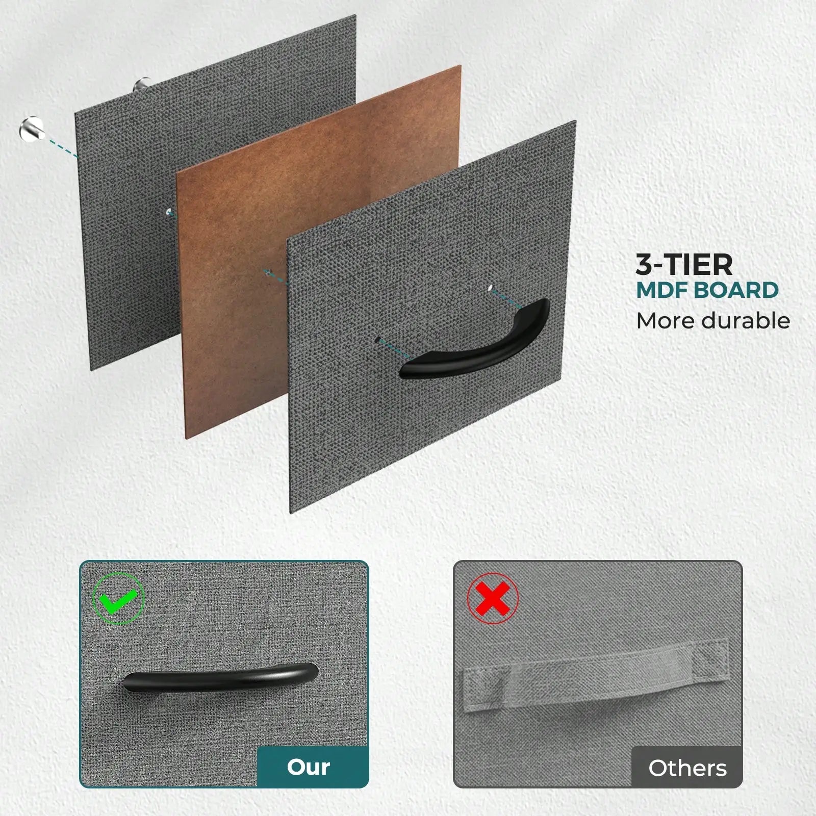 Tall Dresser With 8 Fabric Drawers Organizer Units, Chest Of Drawers For Bedroom With Wooden Top