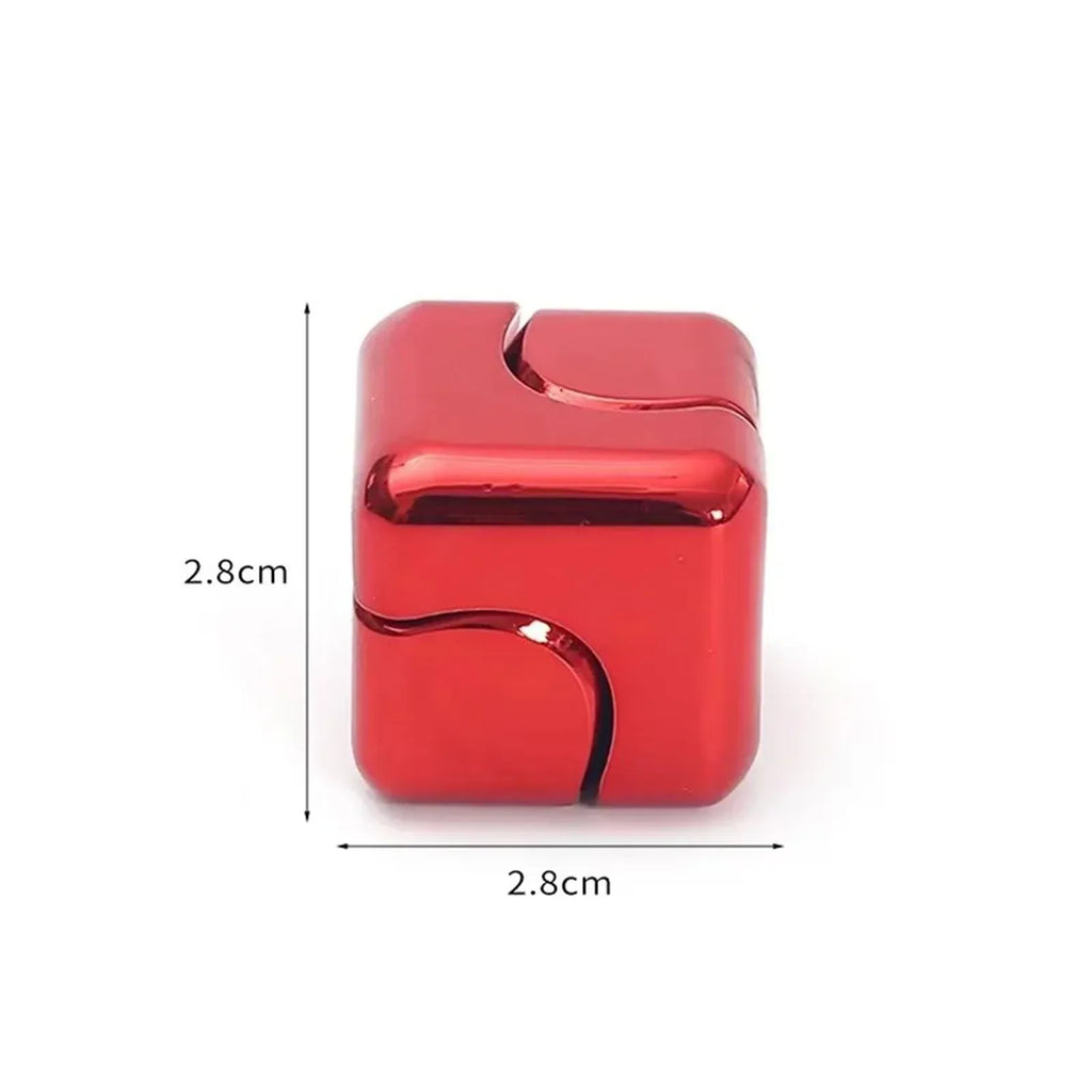 Fidget Spinner Toys Cube Metal Cool Stuff Desk Gadgets Office Toys Small Anxiety Figette Sensory Toy ADHD Tool for Teens Adults - Luvia