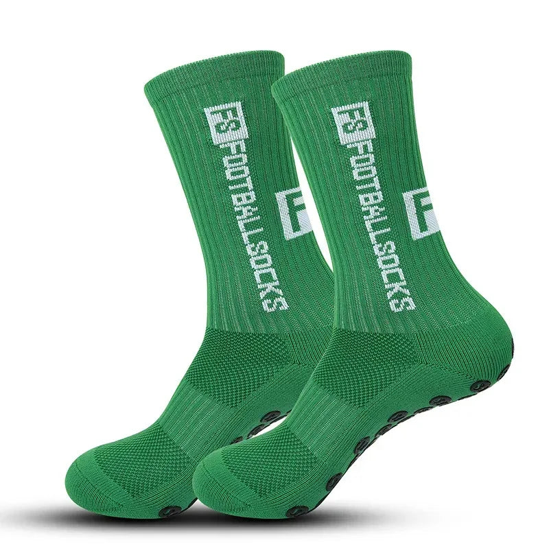 3 Pairs FS Non-slip Football Socks Men Women Sports Anti-Slip Soccer Stockings Silicone Bottom Breathable Outdoor Soccer Socks - Luvia