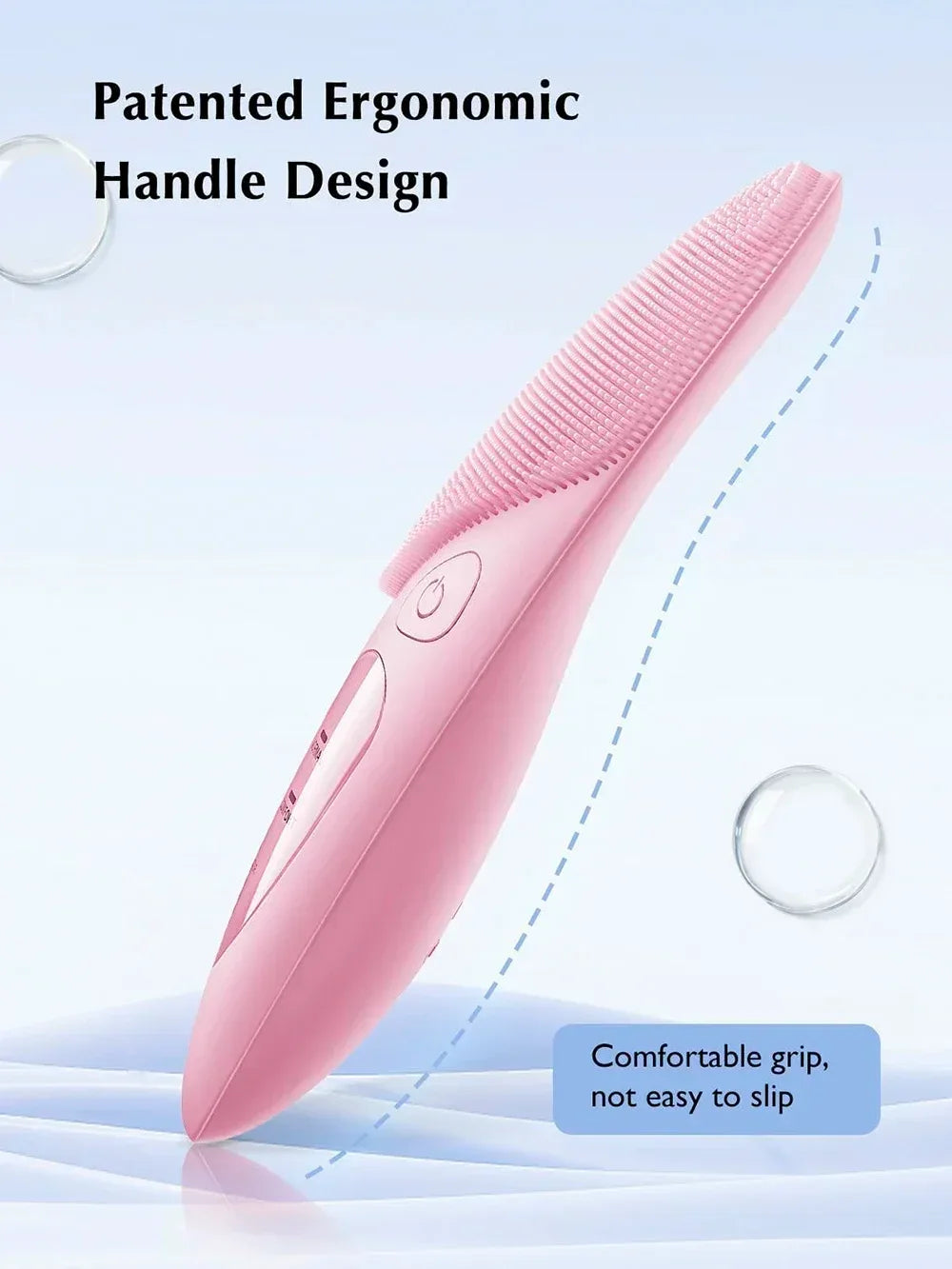 Electric Face Cleansing Brush Ultrasonic Facial Cleansing Brush Vibration Massager SkinCare Deep Pore Waterproof Silicone Brush - Luvia