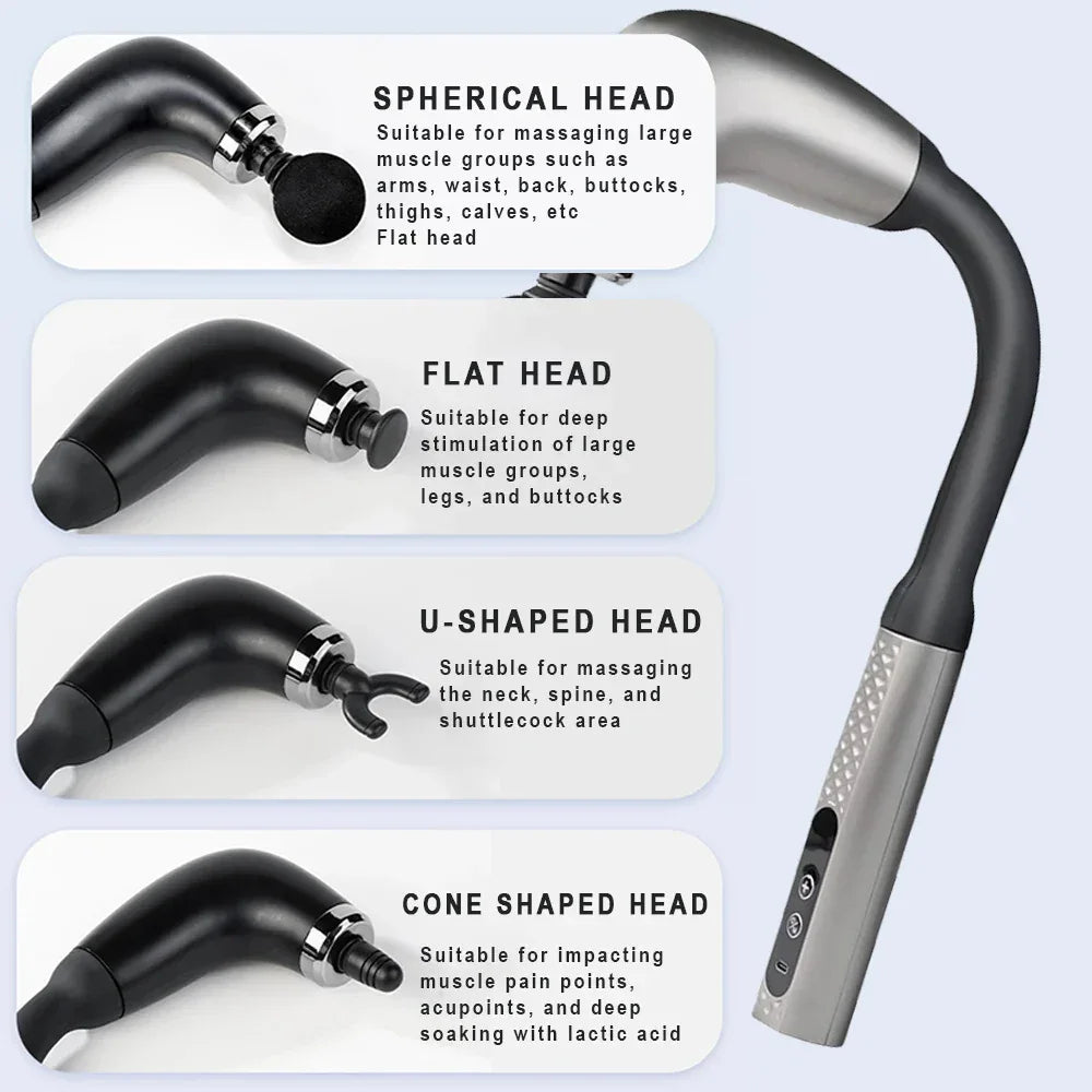 2025 Smart Fascia Gun Electric Massager Massage Hammer Electric Fascia Gun Home Handheld Hammer Back Artifact Christmas Gift - Luvia