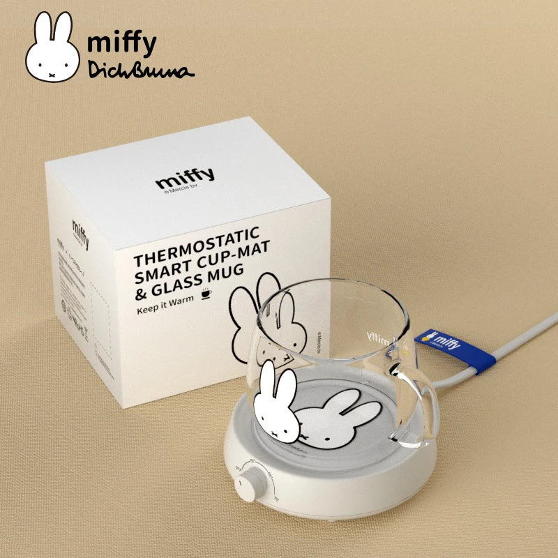 Miffy Cup Heater Coffee Mug Warmer Timer Heating Coaster Smart Thermostatic Heating Pad Hot Plate Hot Milk Coffee Cup Warmer