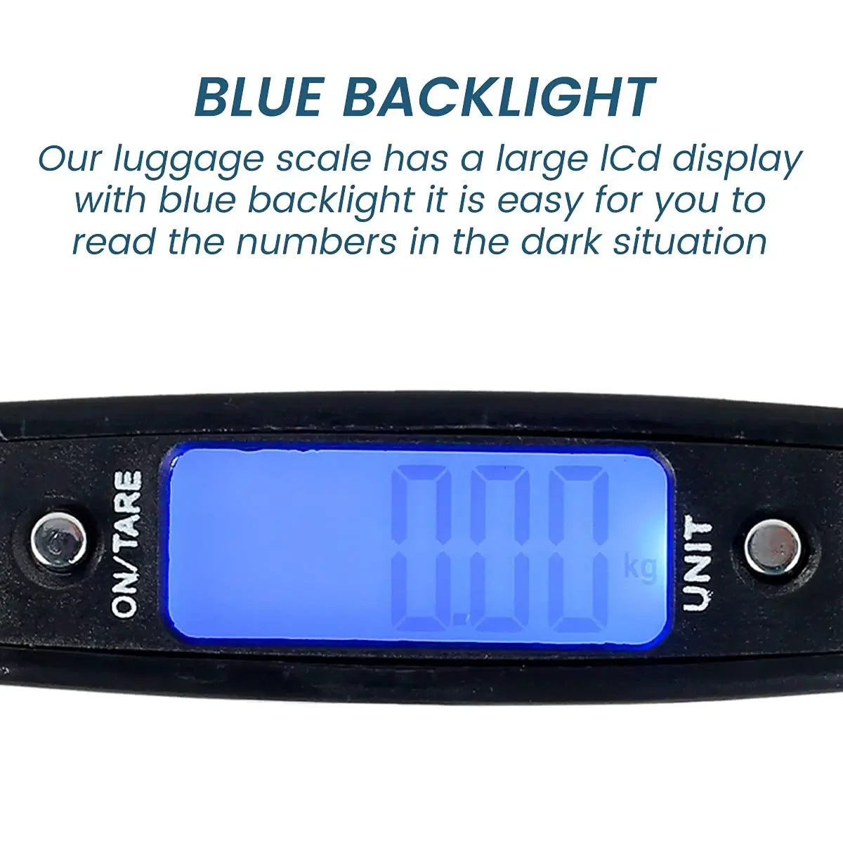 Digital Luggage Scale 50kg/110lb, Portable Handheld Scale with Backlight, Tare Function, 4 Units (g/kg/oz/lb) – Perfect for Tra - Luvia