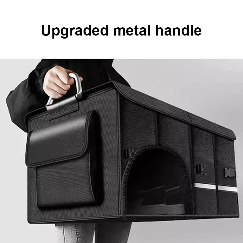 SEAMETAL Foldable Trunk Storage Box Waterproof Oxford Cloth 110L Large-Capacity Car Organizer for Camping/Fishing Easy to Carry - Luvia