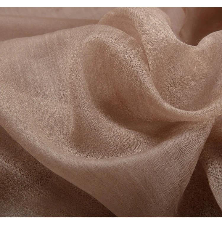 100% Cashmere Scarf Women Luxury Brand Warm Soft Wrap Shawl Large Size Fashion Pashmina Thin Scarf Summer Four seasons - Luvia