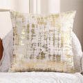 1pc Velvet Gold Printing Cushion Cover 45x45cm Decorative Throw Pillow Cover for Sofa Livingroom Decor Pillowcase - Luvia