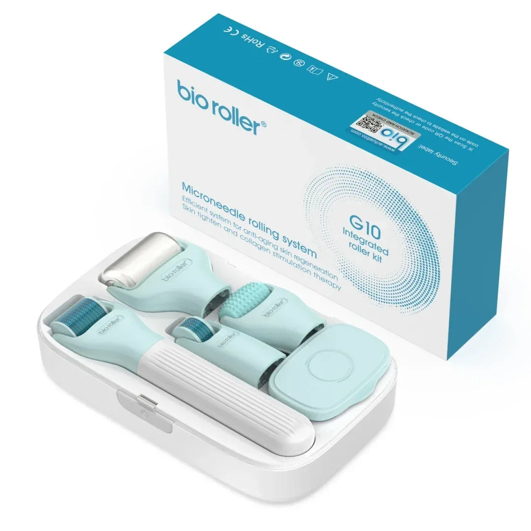 10 in 1 Derma Roller Kit, 0.25mm Microneedling Roller Microneedle Derma Roller with, Facial Beauty Roller Skin Care Tools, 10 Re - Luvia