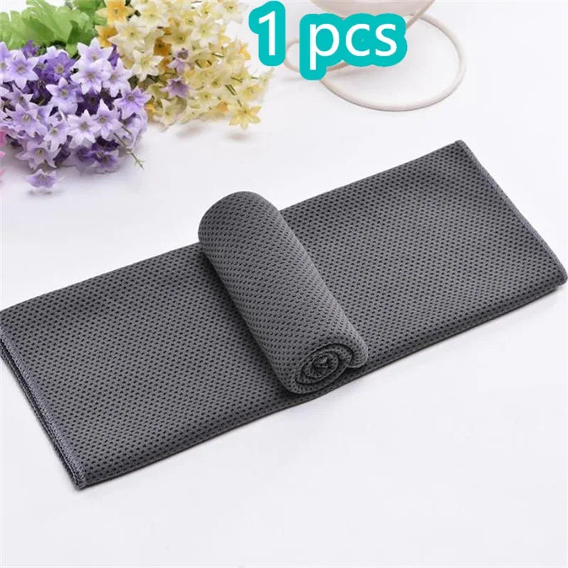1-10pcs Cooling Towel Instant Relief Microfiber Cool Towels Chilling Neck Wrap Ice Cold Rags Sports Fitness Camping Hiking - Luvia