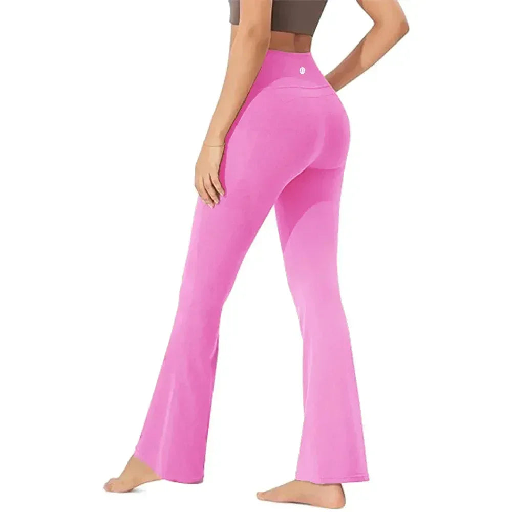 Tummy Control & Butt Lifting Flare Leggings for Tall Women, High Waisted Toning Workout Pants - Luvia