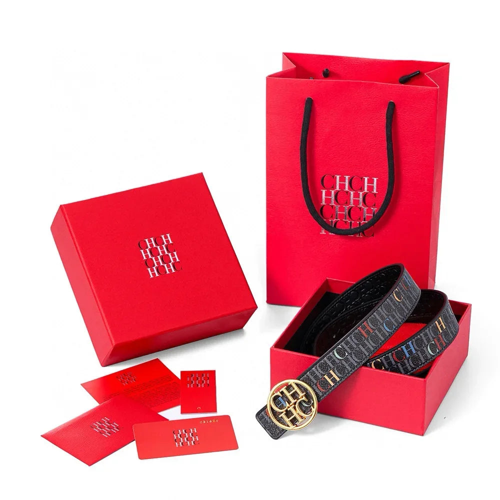 CH Women's Belt Gift Box Packaging Fashionable Versatile Belt - Luvia