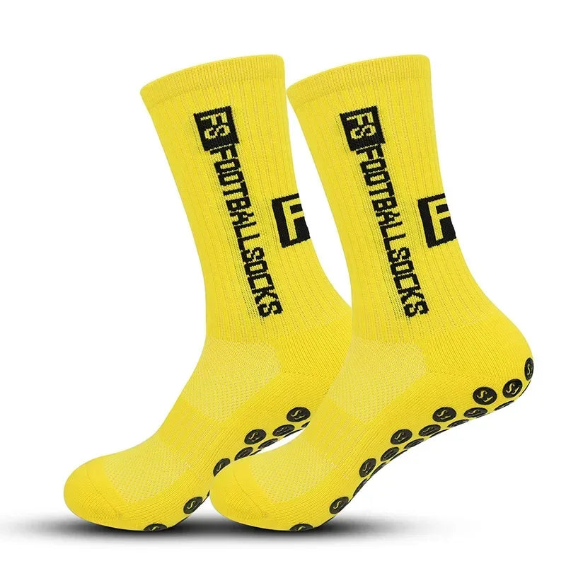 3 Pairs FS Non-slip Football Socks Men Women Sports Anti-Slip Soccer Stockings Silicone Bottom Breathable Outdoor Soccer Socks - Luvia