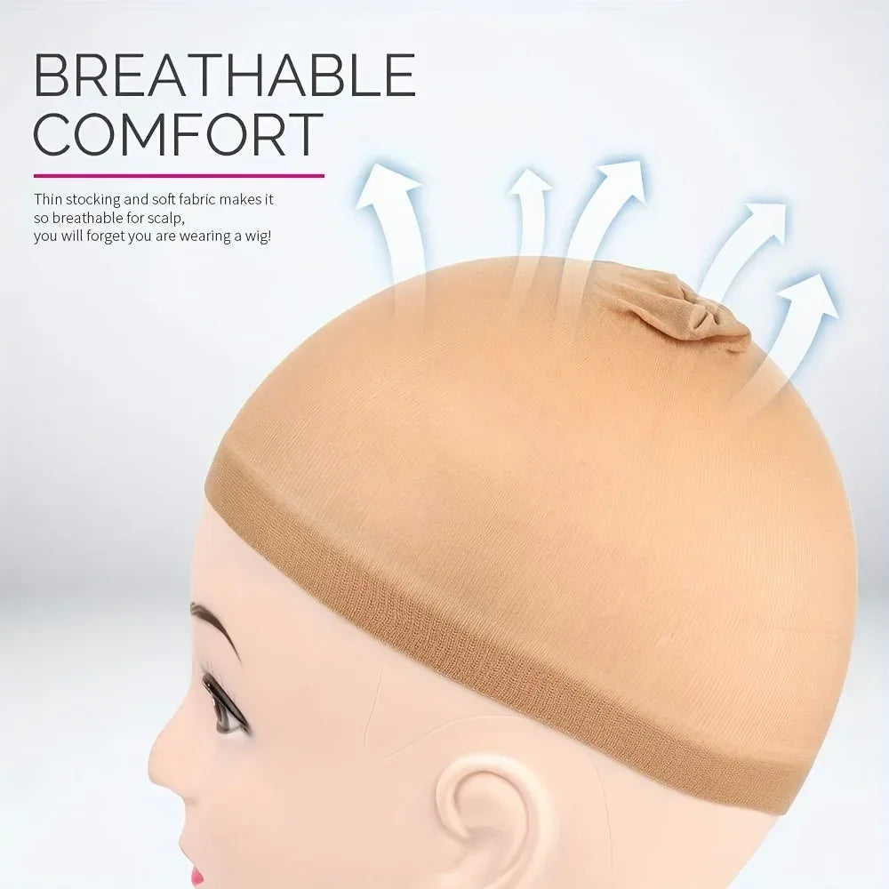 Wig Cap 4PCS Nylon Wig Caps Wig Caps for Women Stocking Wig Caps for Halloween Cosplay for Women Men Kids Daily Use - Luvia