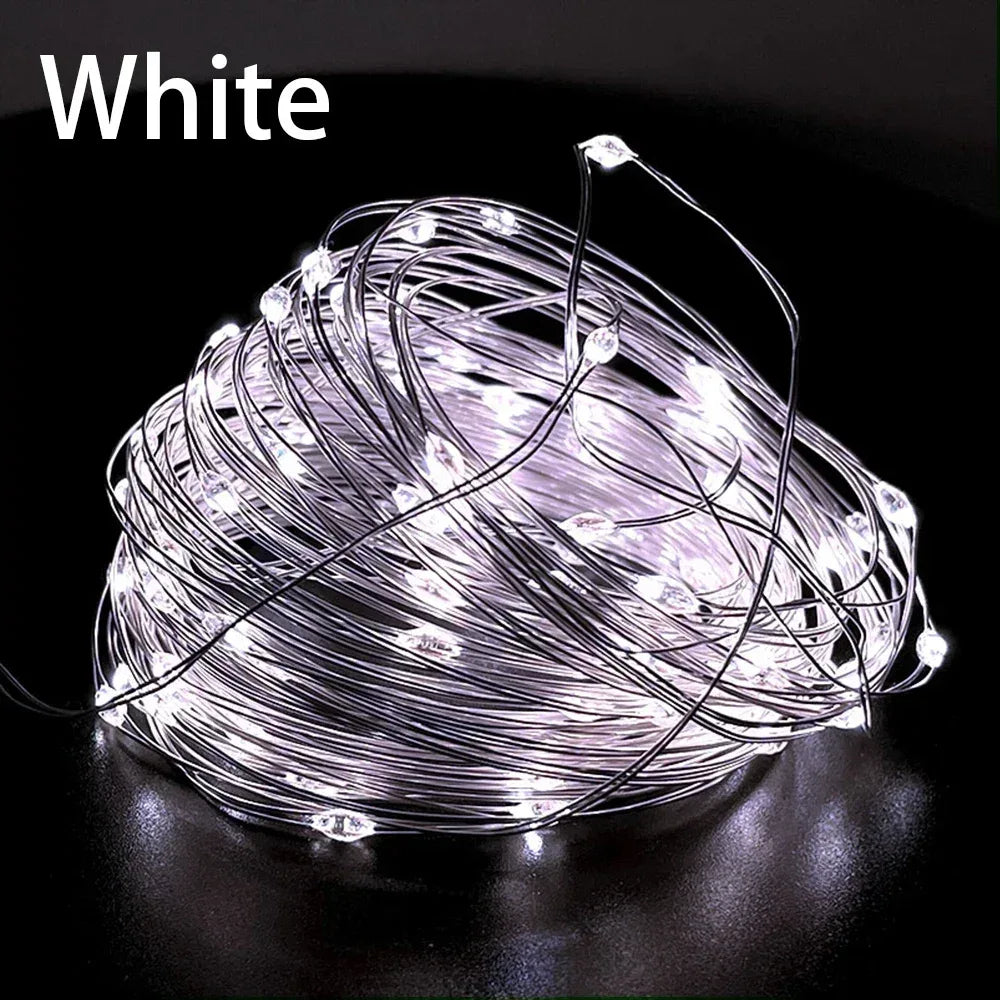 Fairy Light String Led Copper Wire String Light 1/2/3/5/10/30M USB/Battery Powered For Bedroom Garden Party Wedding Decoration - Luvia