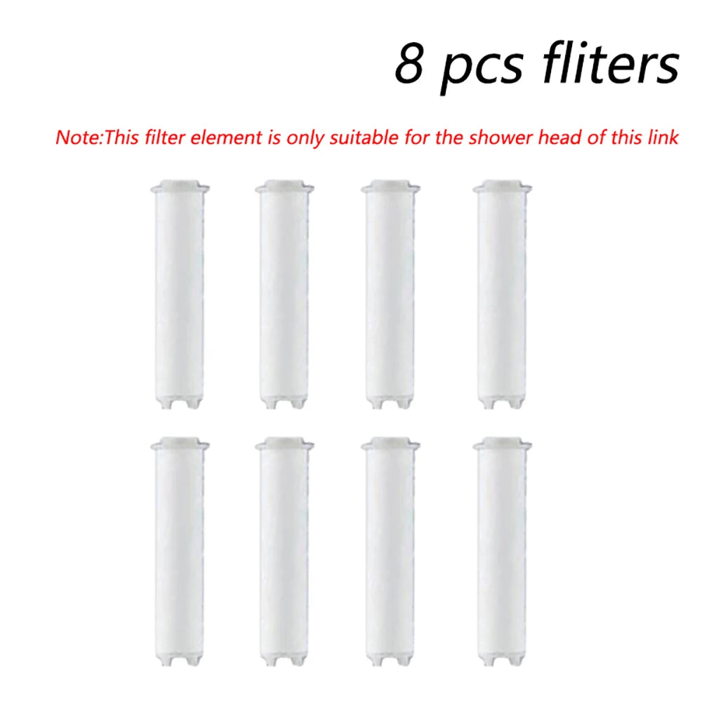 3 Modes Handheld Shower Head with Massage Brush Cotton Filters One-click Stop Water Saving High Pressure Showerhead for Bathroom