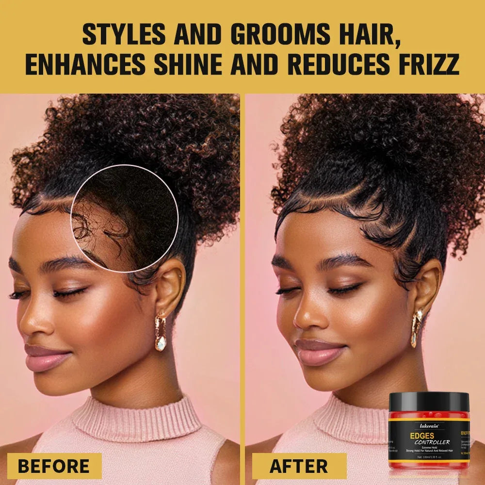 Edge Control Strong Hold Hair Gel Thick Edges Styling Gel Non-Greasy Non-Flaking No White Cast Long Lasting Supports All Hair Ty - Luvia