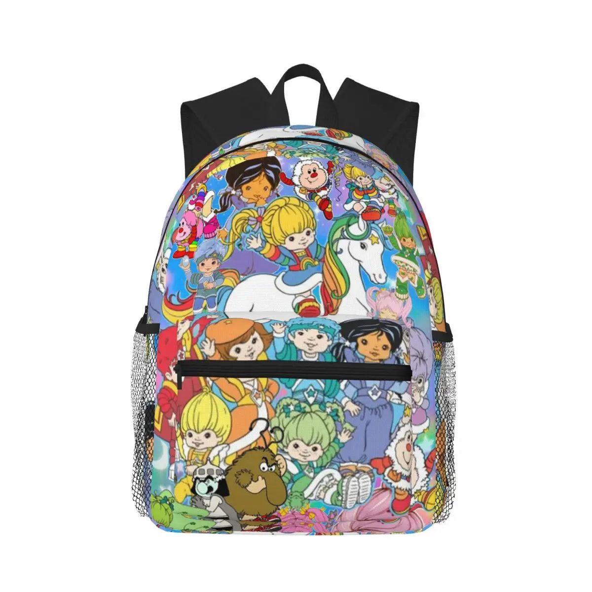 Cartoon Cute Rainbow Brite Student Backpack School Bag Hiking Travel Daypack for Boys Girls Fashion Bookbag Shoulder Bags