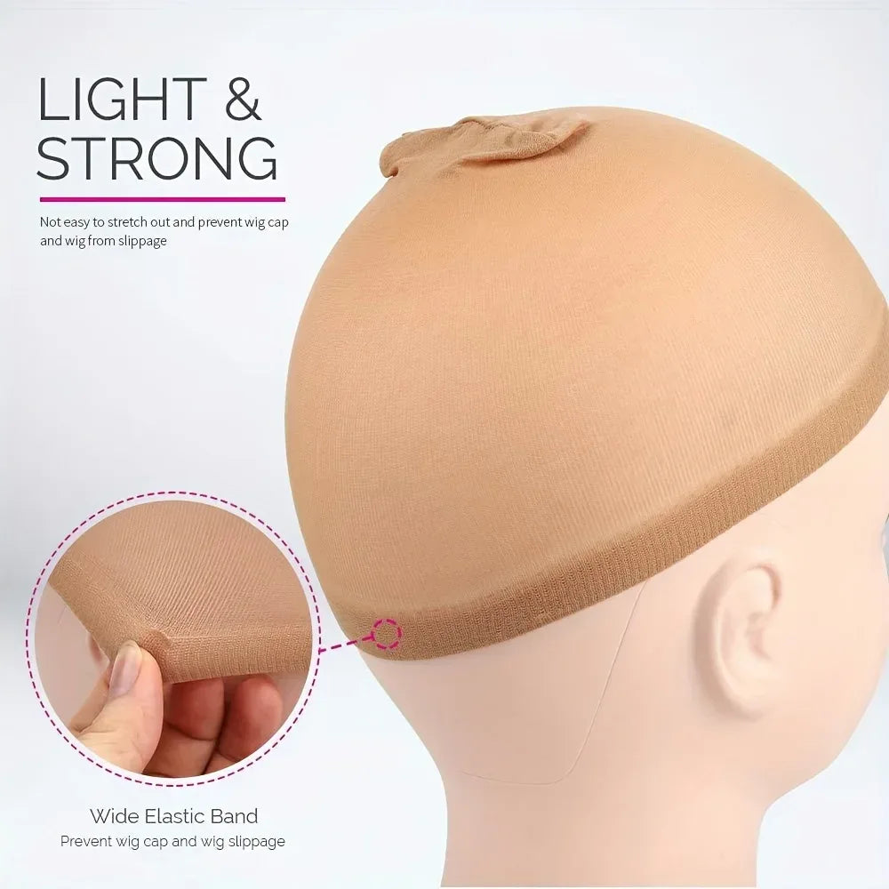 Wig Cap 4PCS Nylon Wig Caps Wig Caps for Women Stocking Wig Caps for Halloween Cosplay for Women Men Kids Daily Use - Luvia