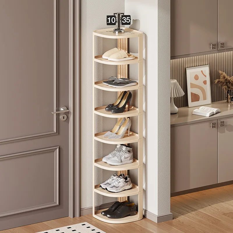 Multi layer shoe rack, space saving, household simple shoe cabinet, economical, door crevice, large capacity storage rack
