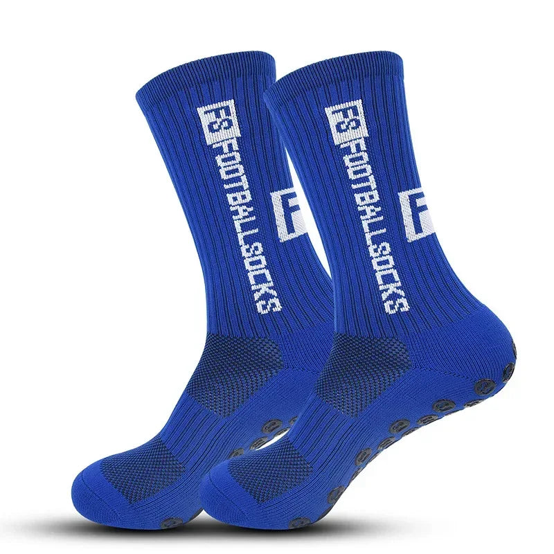 3 Pairs FS Non-slip Football Socks Men Women Sports Anti-Slip Soccer Stockings Silicone Bottom Breathable Outdoor Soccer Socks - Luvia