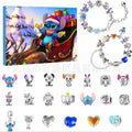 Disney Stitch Mickey Mouse Christmas Advent Calendar Bracelets 24 Days Countdown Calendar Diy Jewelry Making Cute Christmas Gift