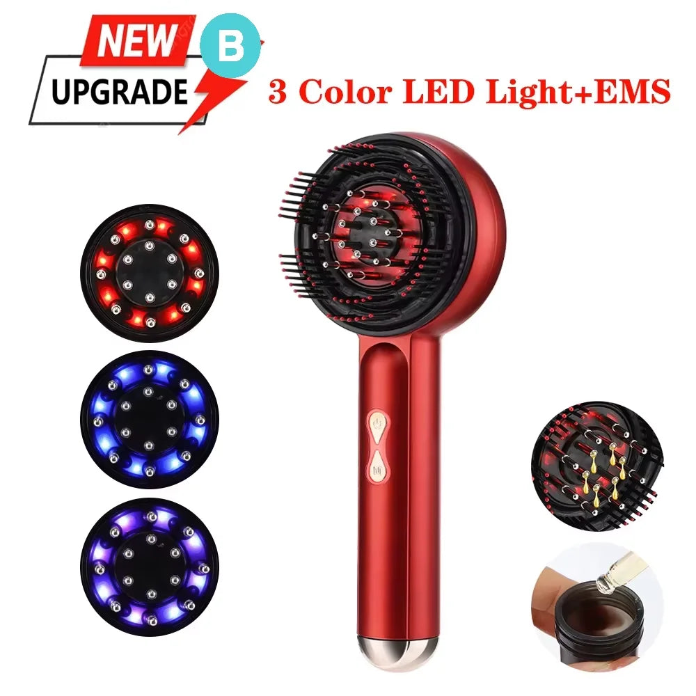 Electric Vibration Massage Comb Portable Hair Follicle Comb Scalp Oil Liquid Applicator Head Massager Hair Growth Anti Loss Care