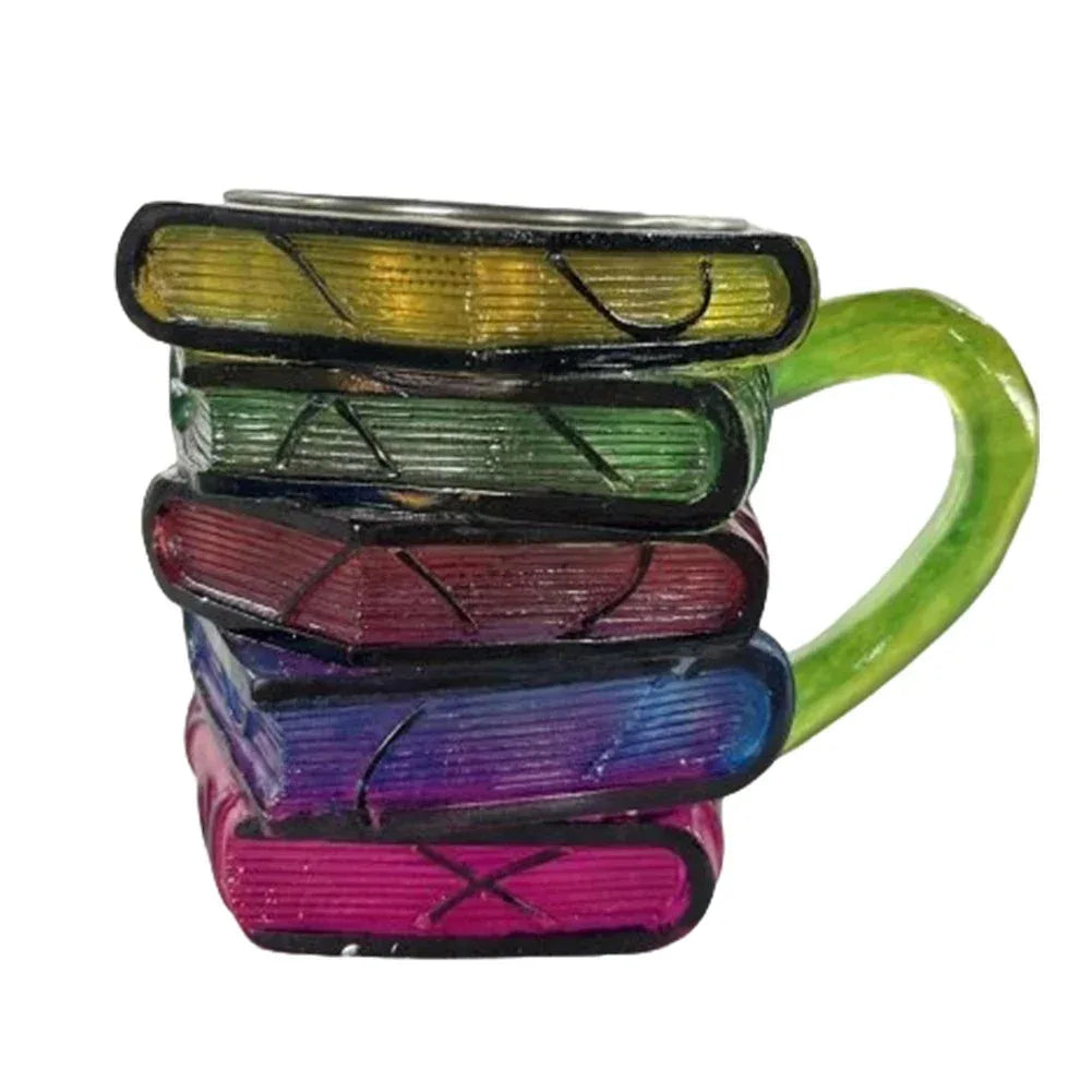 Novelty 3D Painted Books Coffee Mug Creative Drinking Cup Tea Cup Collection Gifts for Literature Lovers - Luvia