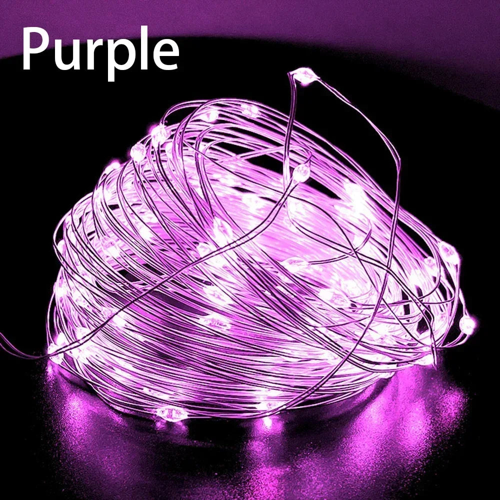 Fairy Light String Led Copper Wire String Light 1/2/3/5/10/30M USB/Battery Powered For Bedroom Garden Party Wedding Decoration - Luvia