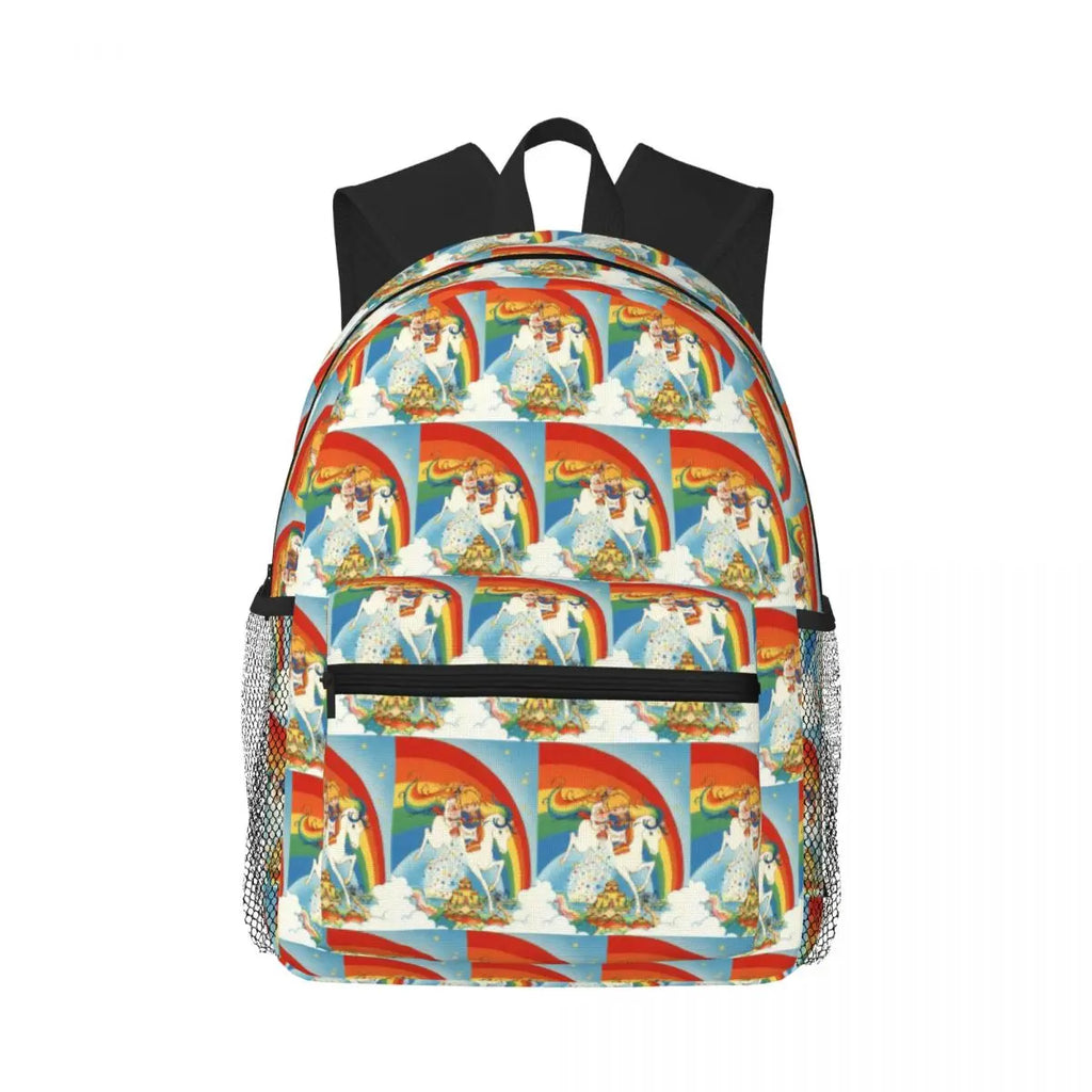 Cartoon Cute Rainbow Brite Student Backpack School Bag Hiking Travel Daypack for Boys Girls Fashion Bookbag Shoulder Bags
