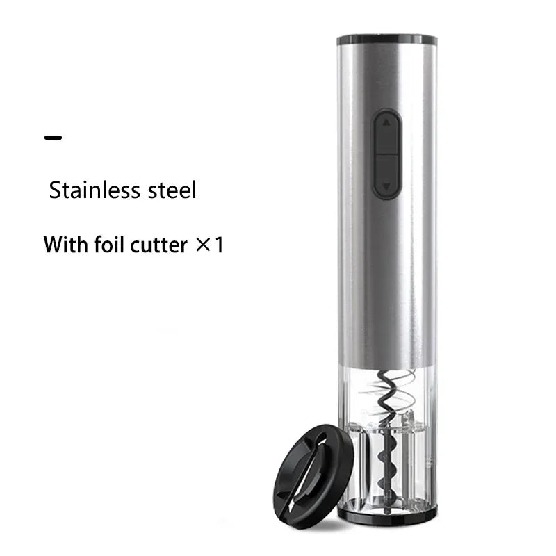 Electric Bottle Opener with Foil Cutter Corkscrew Wine Accessories Smart Automatic Wine Opener Kitchen Appliance - Luvia