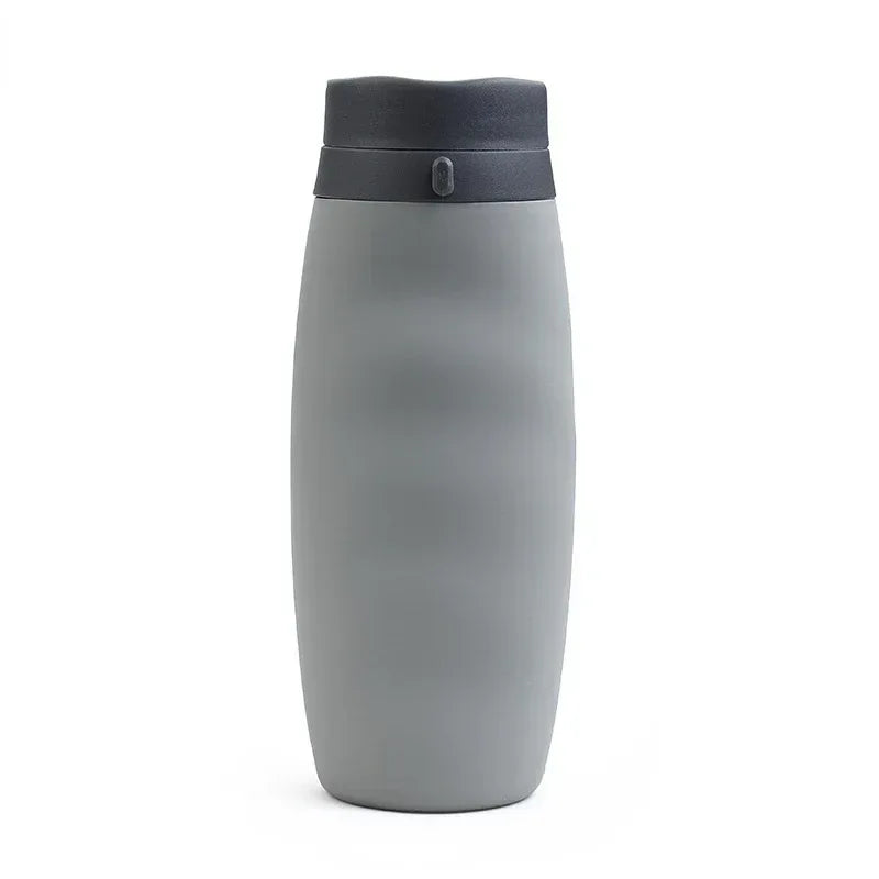 600ml Foldable Water Bottles Soft Flask Sports Drinking Water Bag Collapsible Portable Outdoor Running Camping Travel BPA Free - Luvia