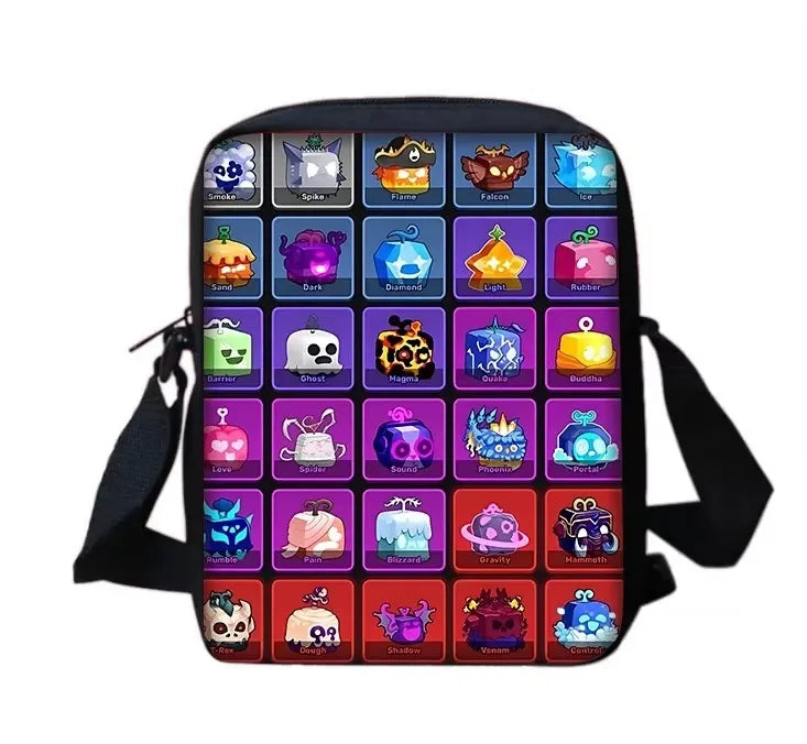 Child School Cartoon Blox Fruits Backpack With Shoulder Bag Pencil Bags School Bags for Boys Girls Best Gift