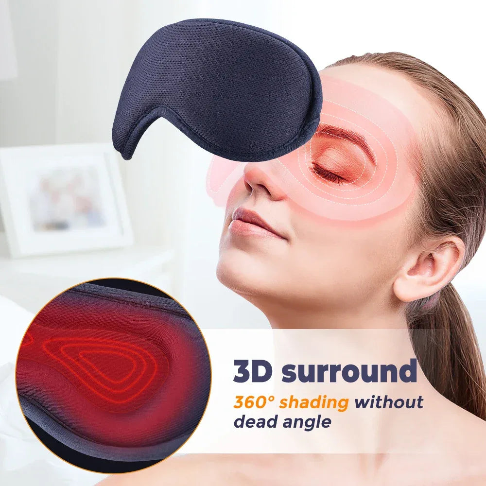 Electric Vibration Eye Massager Heated Eye Mask Wireless Relieve Eye Strain Dark Circles Dry Eye Fatigue Relief Sleeping Mask - Luvia