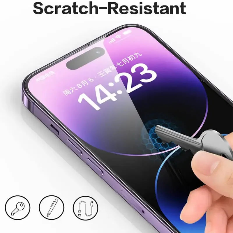 Tempered Glass for iPhone 14 Pro 15 16 17 13 12 11 pro max screen protector for iphone 15 pro mica for iphone 13 14 pro glass - Luvia