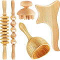 Wood Therapy Massage Tool Lymphatic Drainage Massager Anti Cellulite Fascia Massage Roller for Full Body Muscle Pain Relief - Luvia