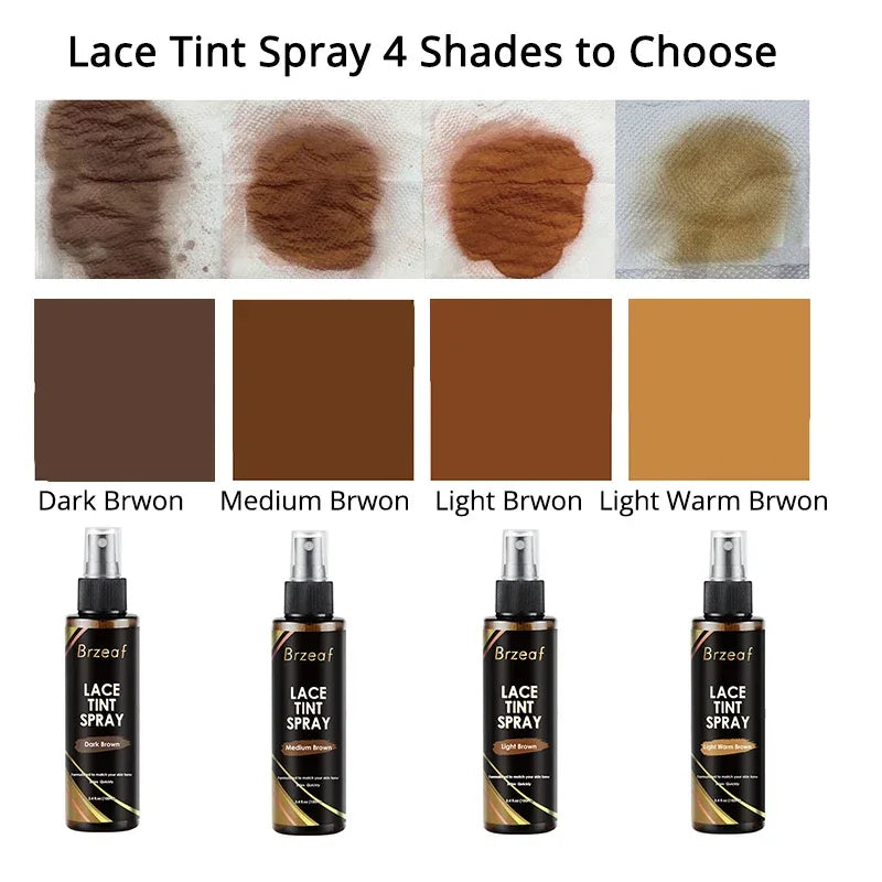 Nunify Lace Tint Spray For Wigs Waterproof Wig Tint Mousse For Natural Wig 100Ml Tinted Lace Spray 1Pcs Wig Installation Tools - Luvia