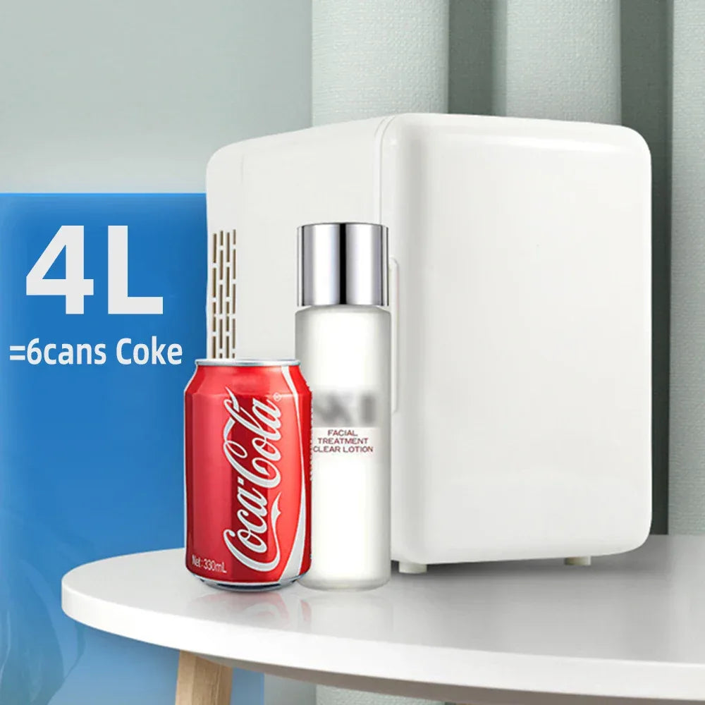 Mini Refrigerator Home Multifunction Portable Beauty Refrigerator Face Fridge Fridge 4L Desktop Cosmetics Refrigerators CarHome - Luvia