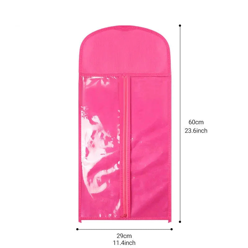 Wig storage bag, organizing bag, wig case, wig-specific transparent bag, zipper bag - Luvia
