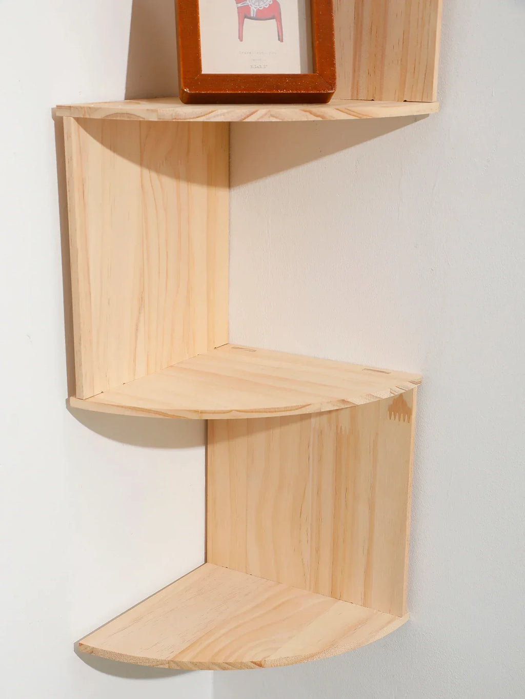 5-tier Floating Wall Shelf Corner Storage Rack Aesthetic Room Decoration Home Decoration Living Room Kitchen Display Stand Ledge - Luvia