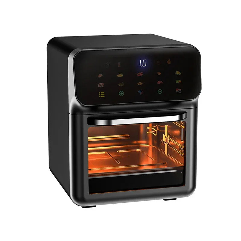 10L Large Capacity Electric Air Fryers Oil-free Automatic Household Kitchen 360°Baking Convection Oven Deep Fryer without Oil - Luvia